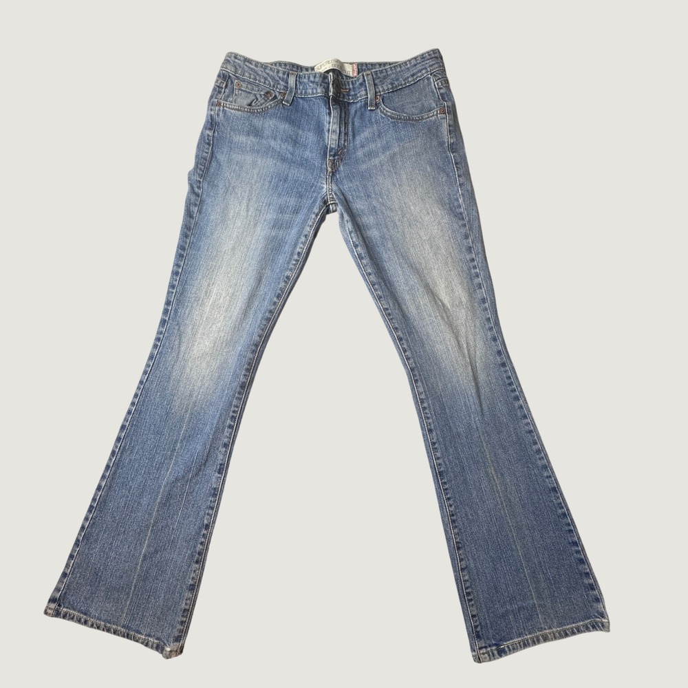 Vintage Levi's 518 Jeans Women 11M Superlow Boot Cut Blue Stretch Denim Y2K